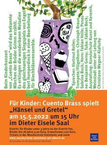 Kinderkonzert "Hänsel und Gretel" am Sonntag, 15.05.2022, 15:00 Uhr im Dieter-Eisele-Saal der Musikschule Steinheim